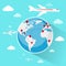 Globe World Map Travel Vacation Trip Booking Air