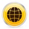 Globe yellow circle icon