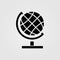 Globus icon. School globus, geography concept. Earth, planet sign