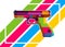 Glock Handgun in WPAP Colorful Modern Art