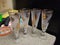 Glod glass cups champagne wine