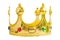 The Glod Kings crown  isolated on white background
