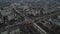 gloomy city from a bird's eye view. aerial shooting