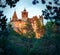 Gloomy evening view of Bran Castle.