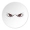 Gloomy eyes icon, cartoon style