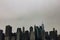 gloomy and hazy day with lower manhattan skyline