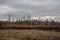Gloomy industrial landscape in Russia