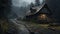 Gloomy Metropolis: Dark Woods Cottage Scene With Anton Fadeev