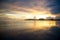 Gloomy tropical sunset,Sunset over Water and Islands,Thailand