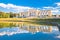 Gloriette viewpoint and Schlossberg fountain lake in Vienna view