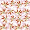 Gloriosa seamless pattern camo white pink background