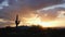 Glorious Desert Sunset with Saguaro Zoom Out Time Lapse