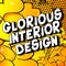 Glorious Interior Design - Comic book style words.