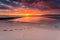 Glorious sunrise and ocean rock pool beach Cronulla