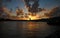 A glorious sunset over the harbour in Valletta, Malta