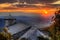 Gloruous sunset at Sant Jerome church on Nanos Mountain