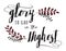 Glory to God in the Highest Typography Design Christmas Card Calligraphy
