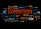 Glossophobia fear of speaking in public word cloud concept 3