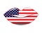 Glossy American Flag Lips