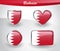 Glossy Bahrain flag icon set