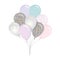 Glossy balloons. bunch For birthday, baby shower or holidays design.