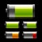 Glossy battery icons.