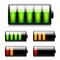 Glossy battery icons.