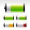 Glossy battery icons.
