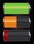 Glossy battery icons