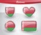 Glossy Belarus flag icon set