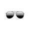 Glossy black aviator sunglasses design