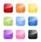 Glossy blank buttons in color variations