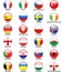 Glossy Buttons European Countries Flags Euro 2016