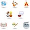 Glossy category education web icons