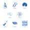 Glossy category education web icons