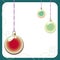 Glossy christmas ball background