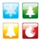 Glossy christmas icons