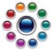 Glossy color buttons set.