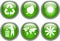 Glossy ecology icon set