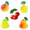 Glossy fruit icons