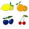 Glossy fruit set