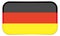 Glossy German language flag button. German language glossy button flag vector eps10 on white background.