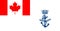 Glossy glass Canadian Naval Ensign