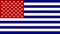 Glossy glass fictional flag of the imaginary Communist Republics of America