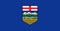 Glossy glass flag of Alberta