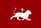 Glossy glass Flag of Armenian royal Bagratuni dynasty  The tradition of a Bagratuni lion-with-cross standard