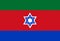 Glossy glass Flag of Bnei Menashe people