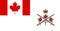 Glossy glass flag of Canadian Army