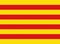 Glossy glass Flag of Catalan people