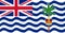 Glossy glass flag of the Commissioner of the British Indian Ocean Territory